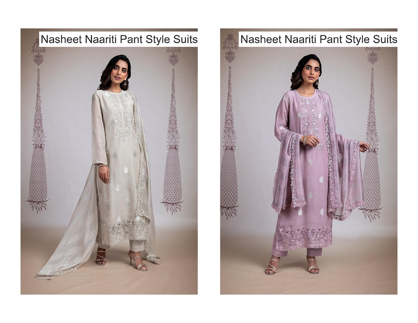 Nasheet Naariti Pure Linen Pant Style Suits Wholesale Rate