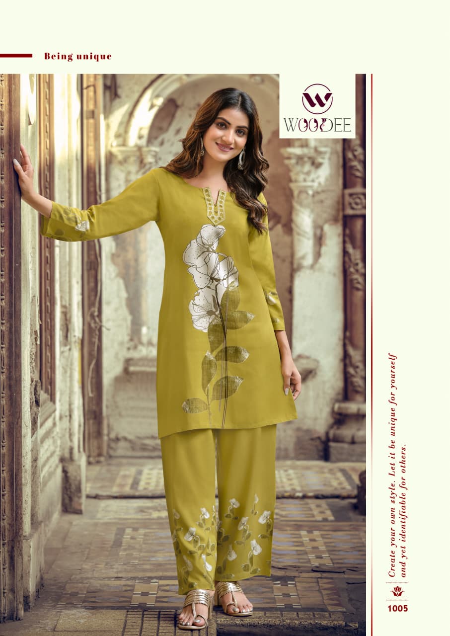 Natasha Woodee Rayon Co Ord Set Exporter Gujarat