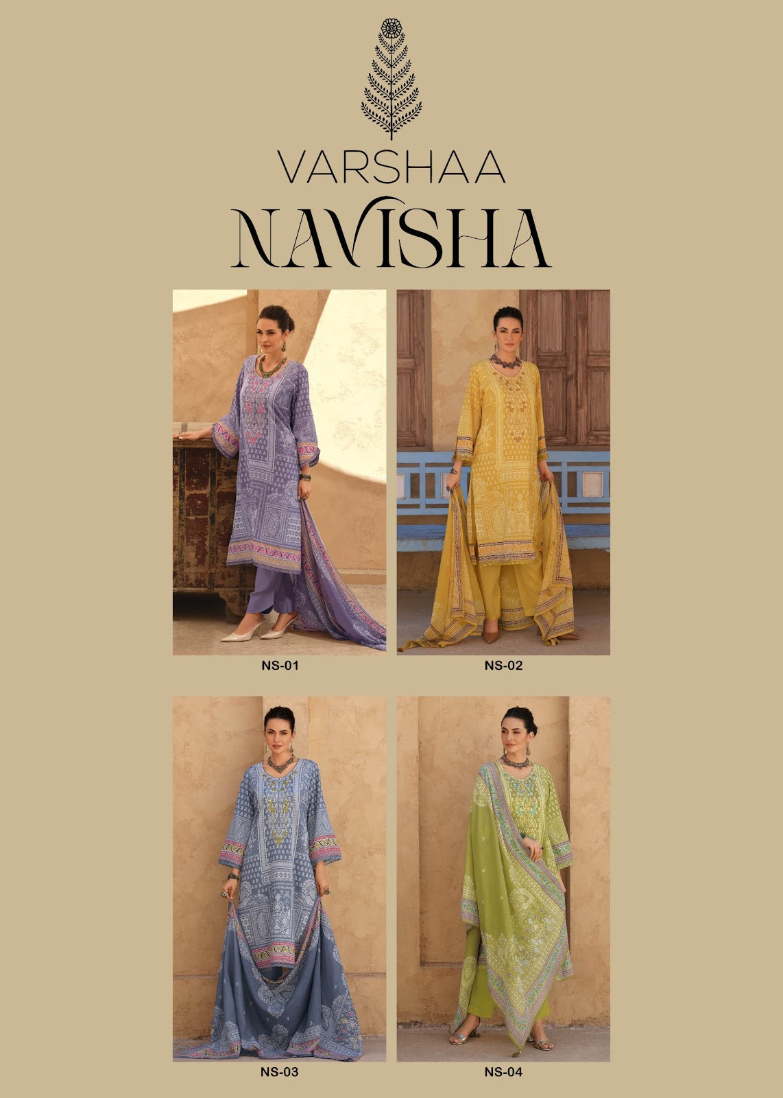 Navisha Varshaa Pure Cotton Pant Style Suits Supplier India