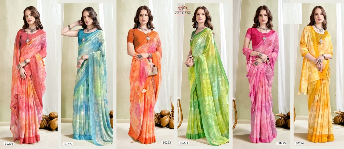 Navita Vol 8 Vallabhi Prints Georgette Sarees Wholesale Price