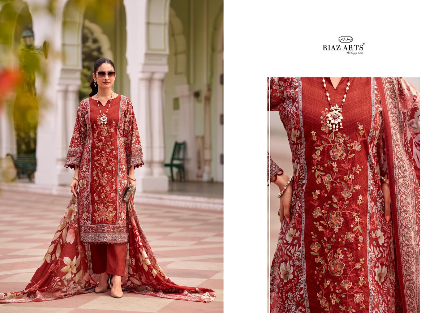 Nawazish Riaz Art Cotton Cambric Karachi Salwar Suits Supplier