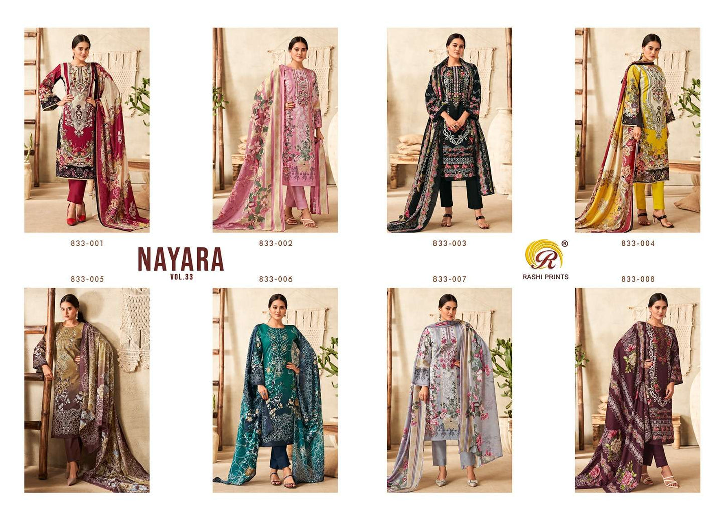 Nayara Vol 33 Rashi Prints Cambric Cotton Karachi Salwar Suits