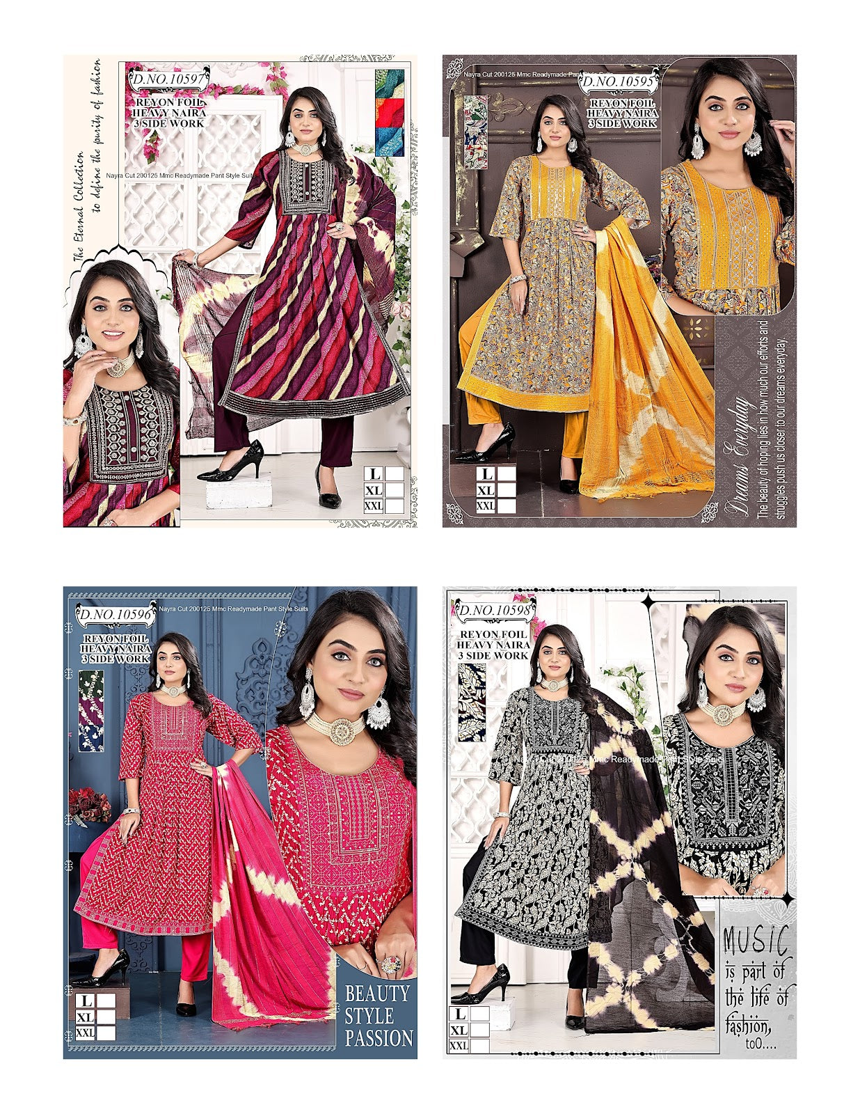 Nayra Cut 200125 Mmc Reyon Readymade Pant Style Suits Wholesale