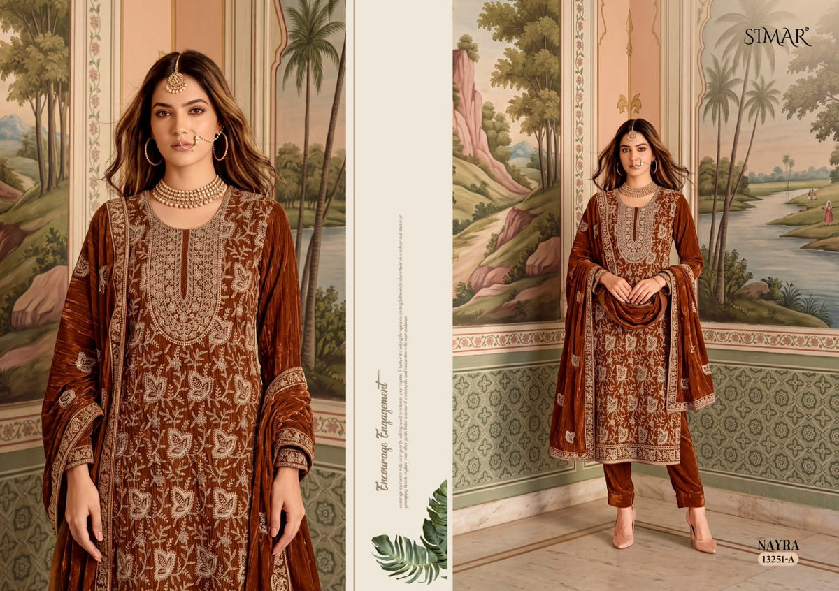 Nayra Simar Velvet Suits Supplier Ahmedabad