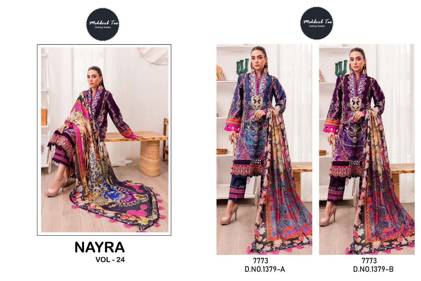 Nayra Vol 24 Mehboob Tex Pure Cotton Pakistani Salwar Suits Supplier India