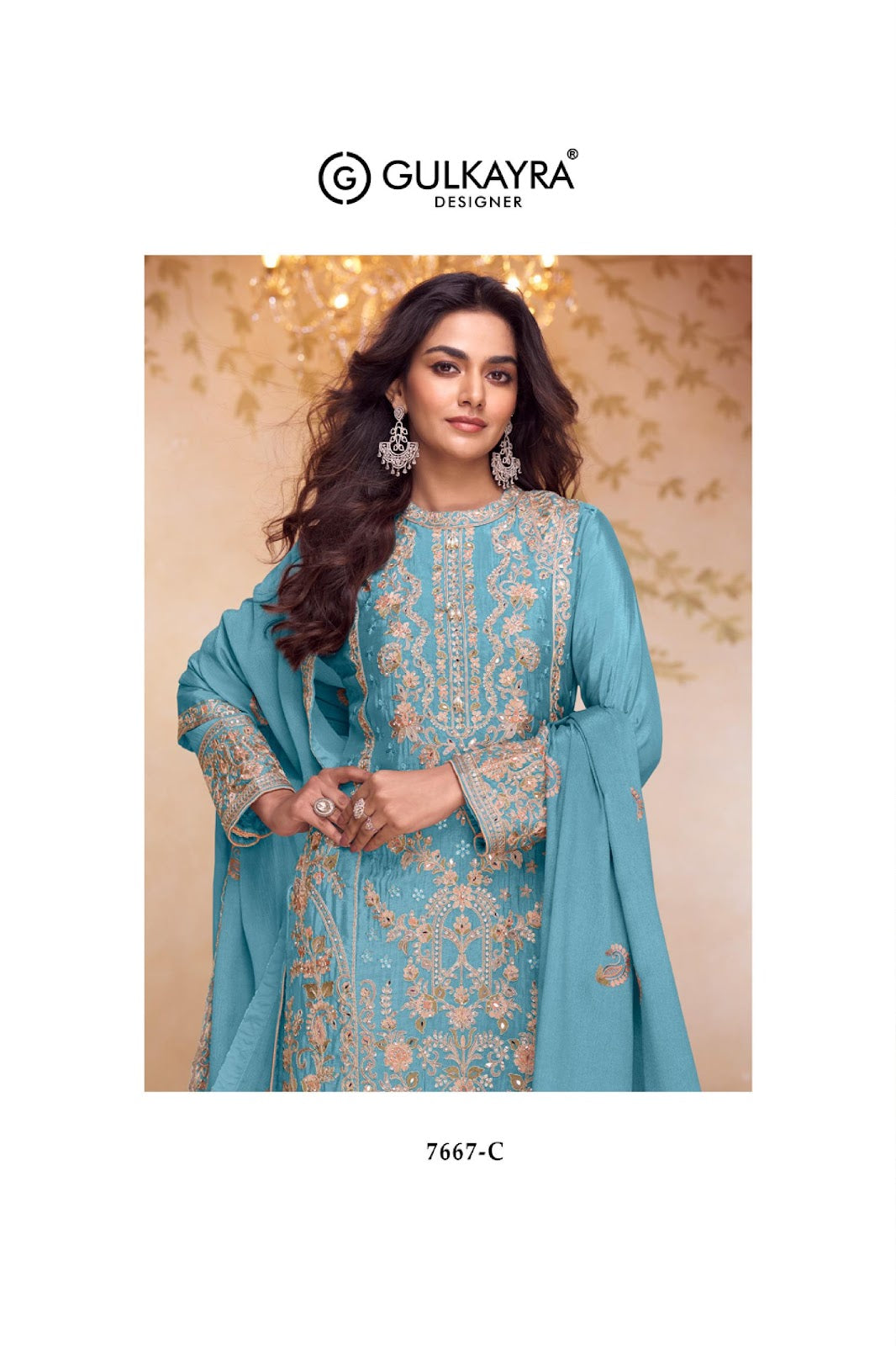 Nazakat Gulkayra Designer Chinnon Pakistani Readymade Suits Manufacturer Gujarat