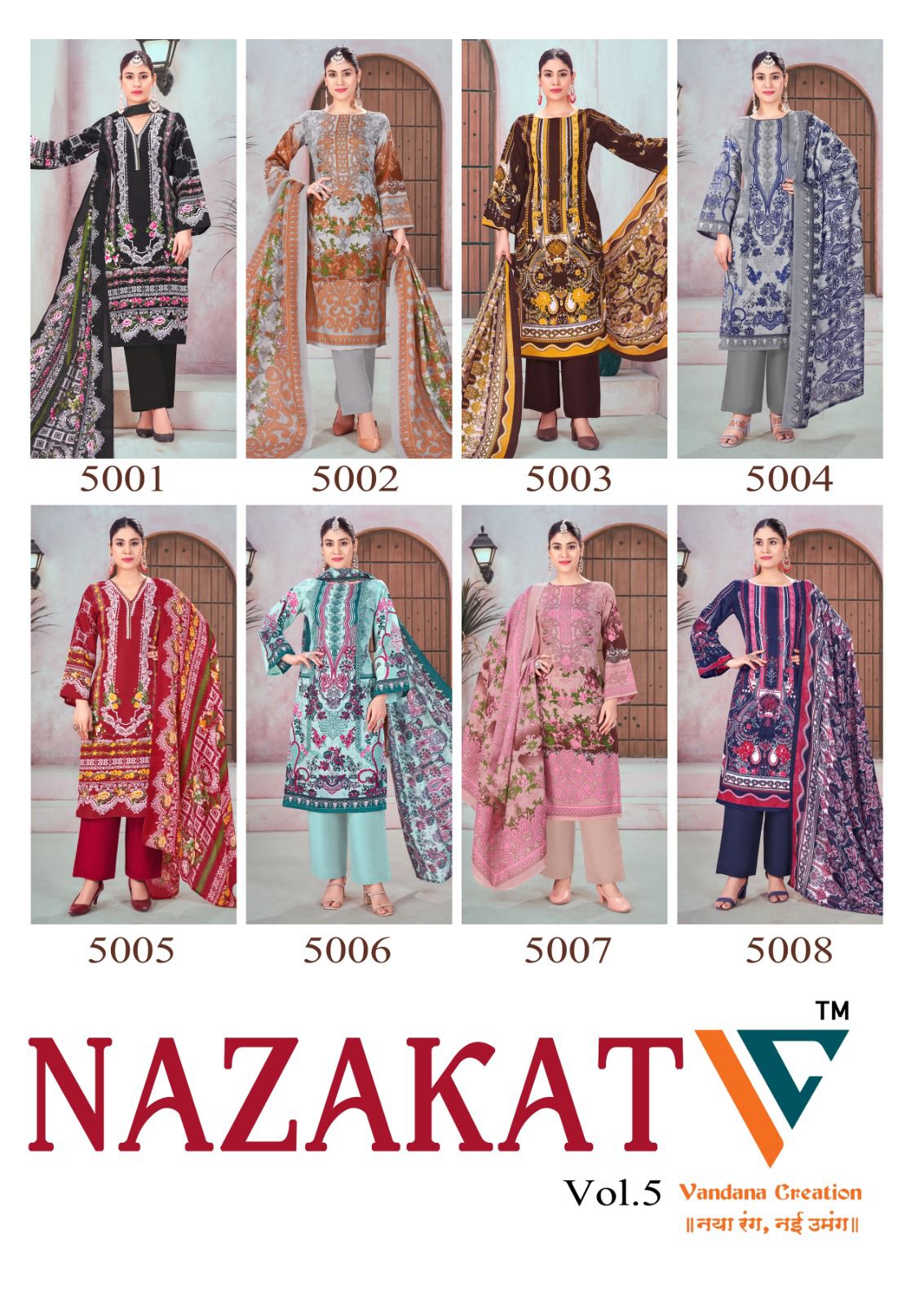 Nazakat Vol 5 Vandana Creation Cotton Karachi Salwar Suits Exporter India