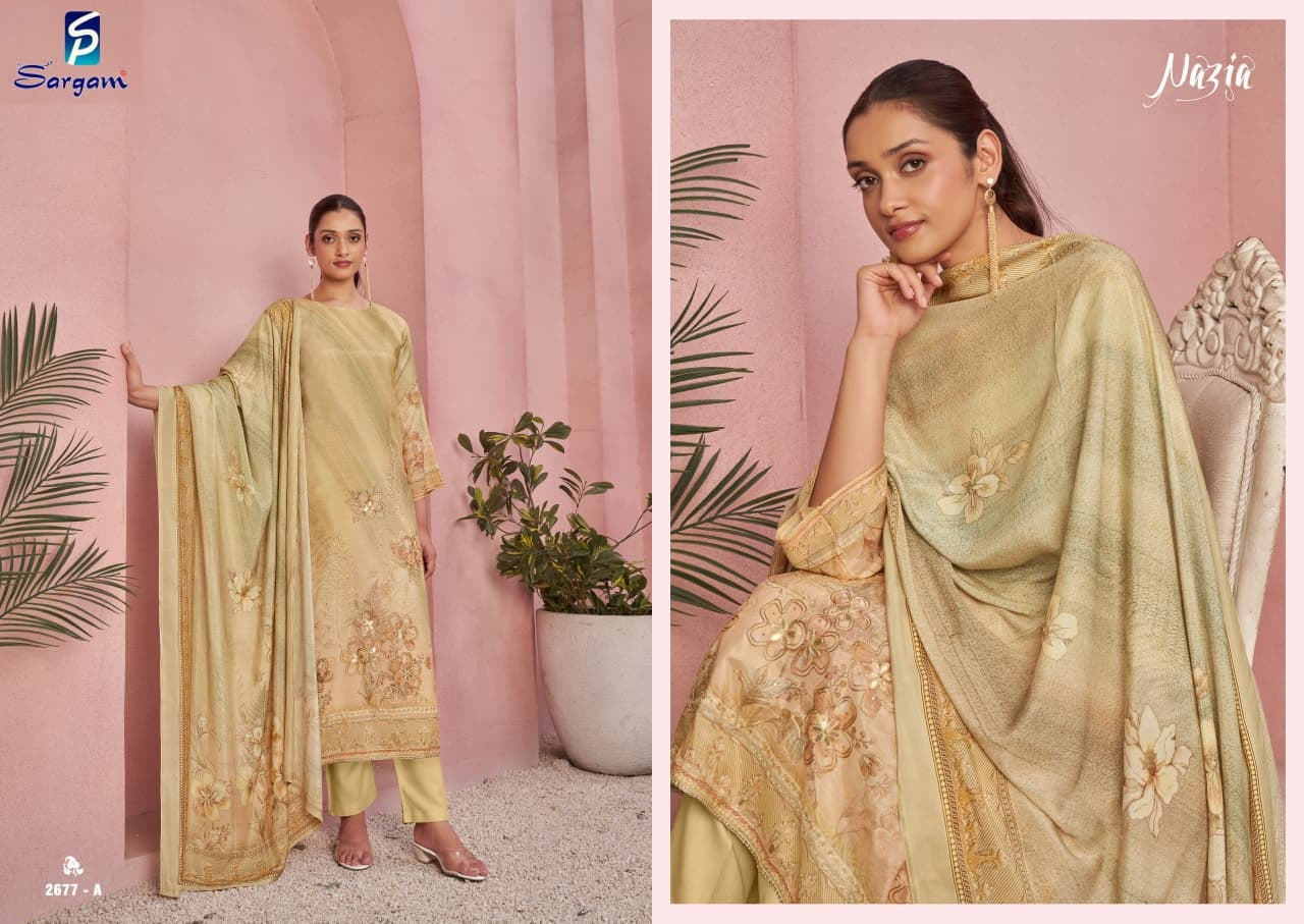 Nazia Sargam Prints Pure Bemberg Pant Style Suits Supplier