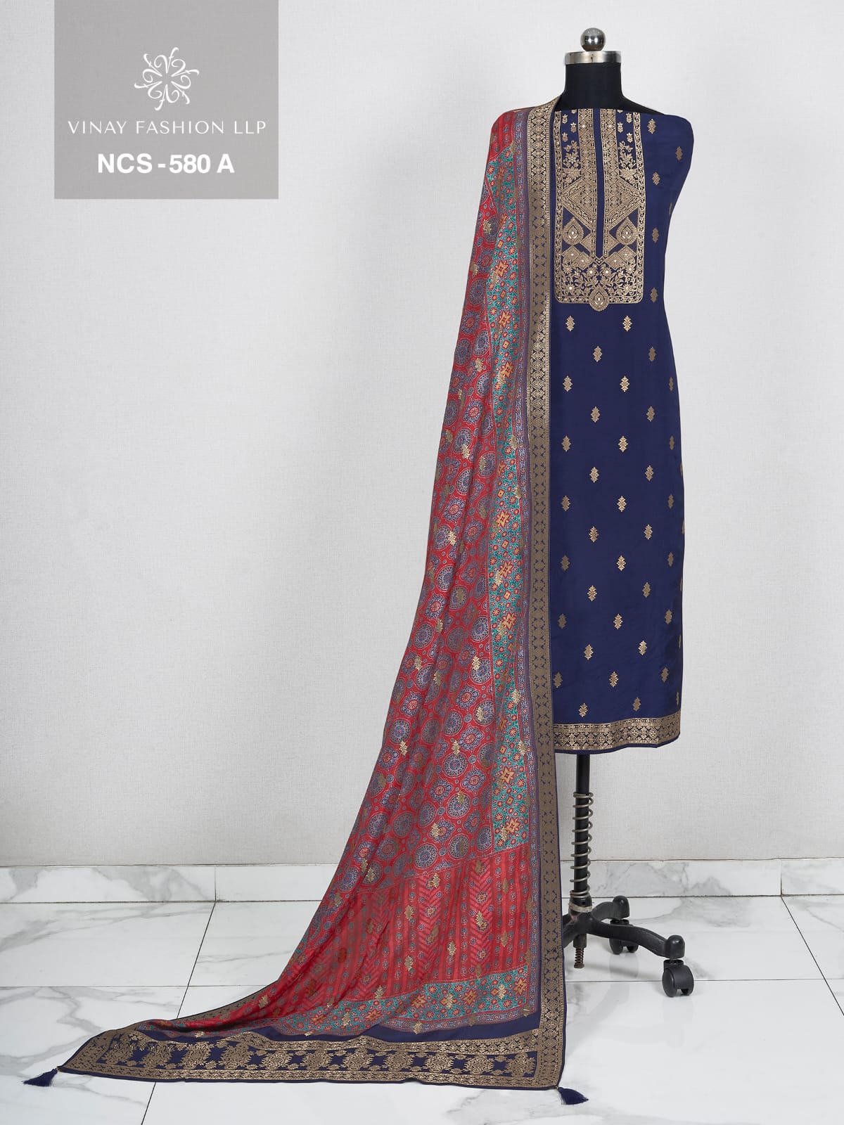 Ncs-580Abc Vinay Fashion Llp Moonga Silk Salwar Suits Exporter Ahmedabad
