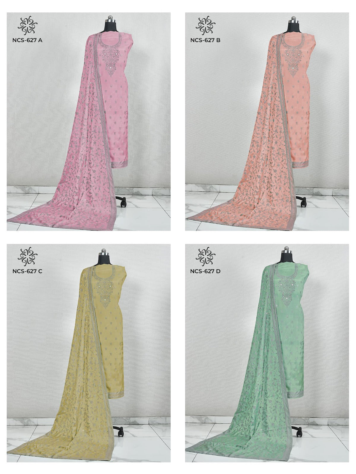 Ncs-627 To Ncs-628 Vinay Fashion Llp Thread Salwar Suits Manufacturer India