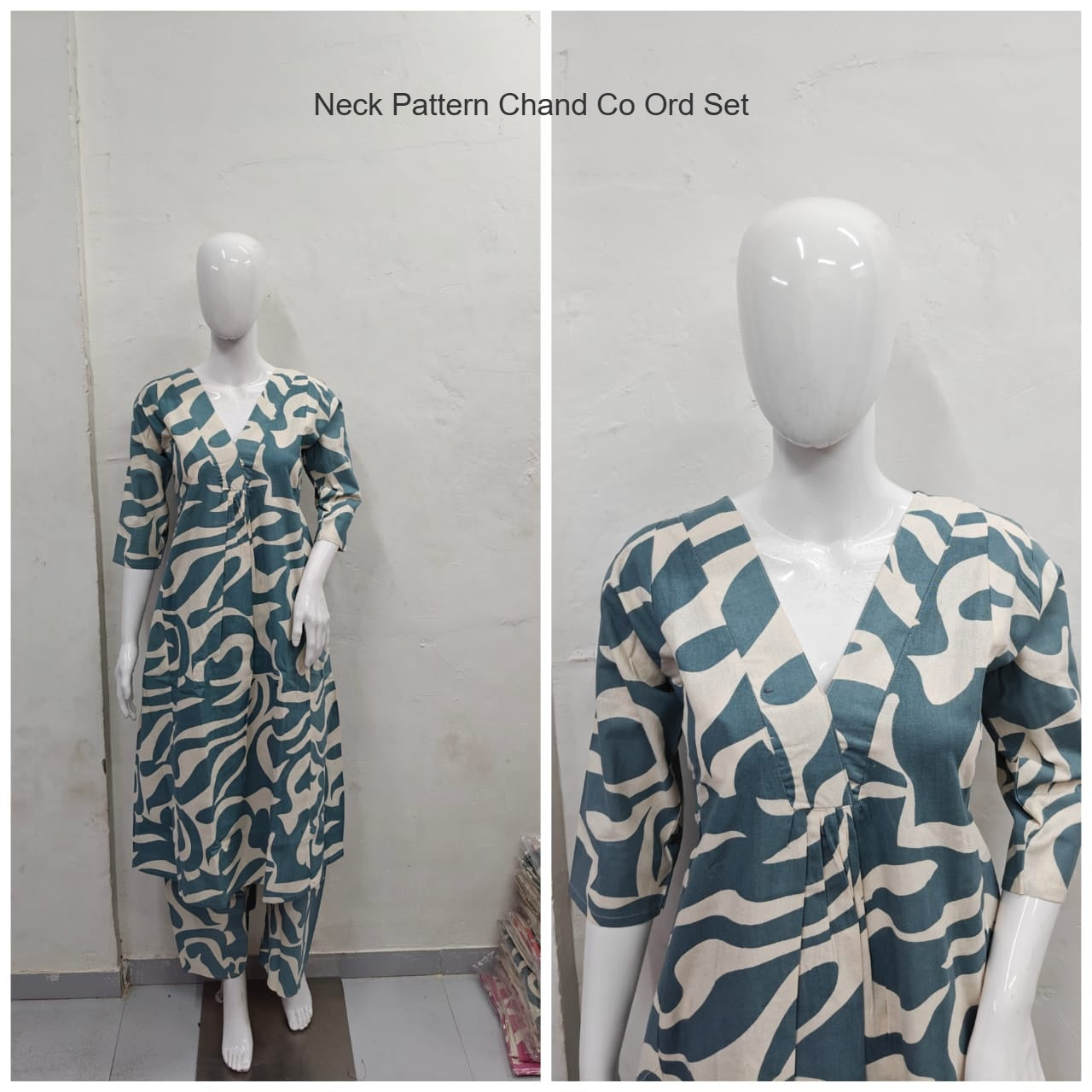 Neck Pattern Chand Cotton Co Ord Set Wholesaler Gujarat