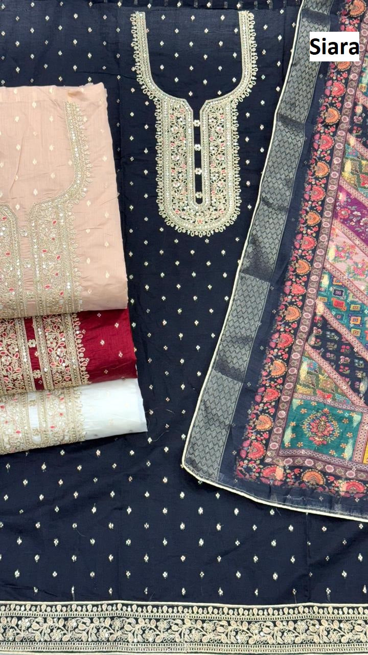 Neck Work 13 Siara Modal Salwar Suits Exporter Gujarat