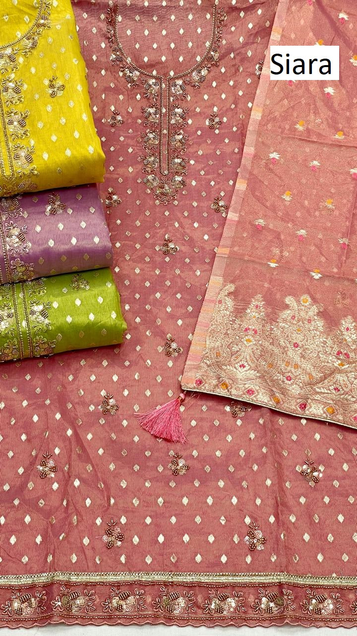 Neck Work 20 Siara Simmer Salwar Suits Wholesale Price