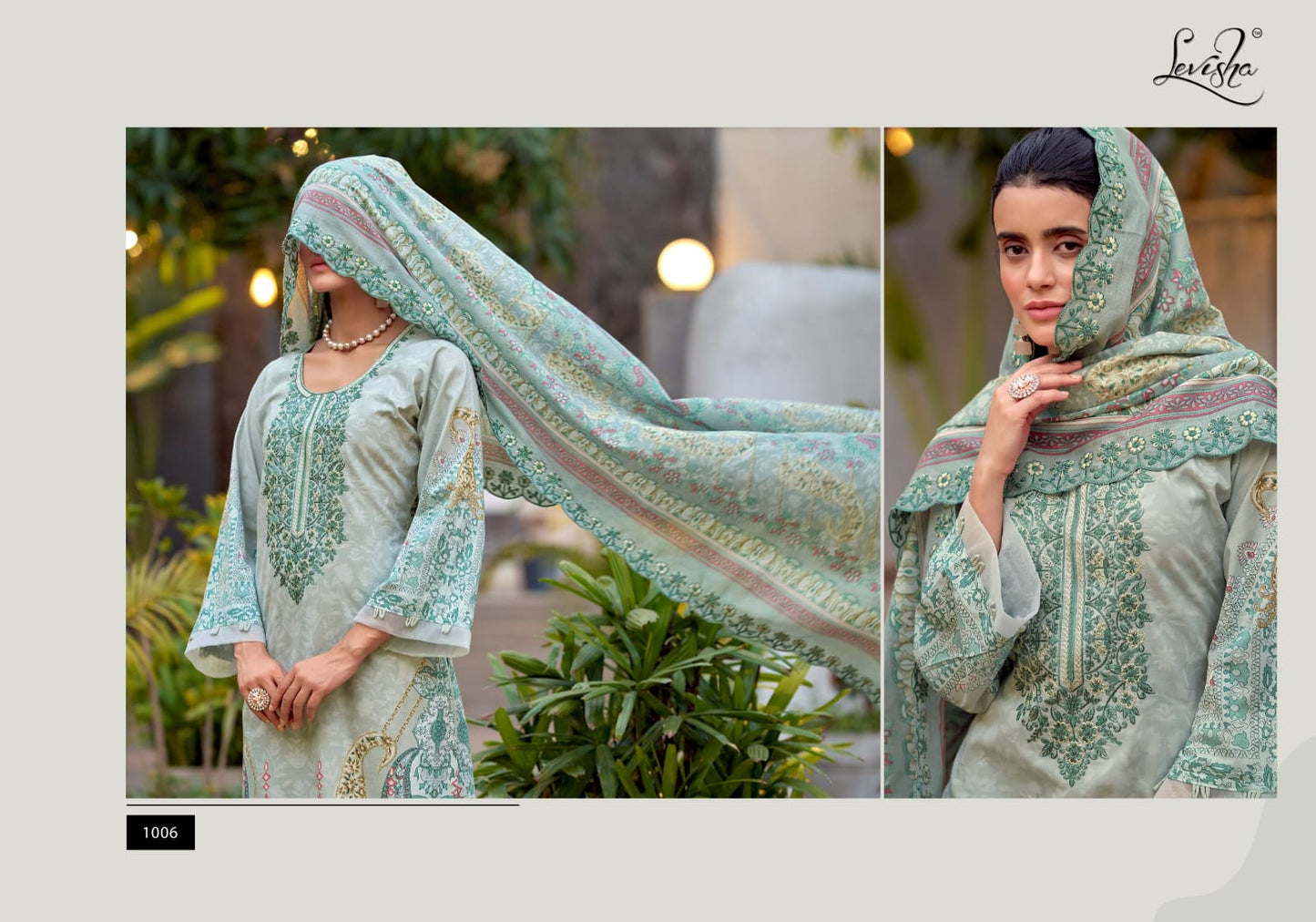 Needal Wonder Nx 2 Levisha Lawn Cotton Karachi Salwar Suits Exporter India