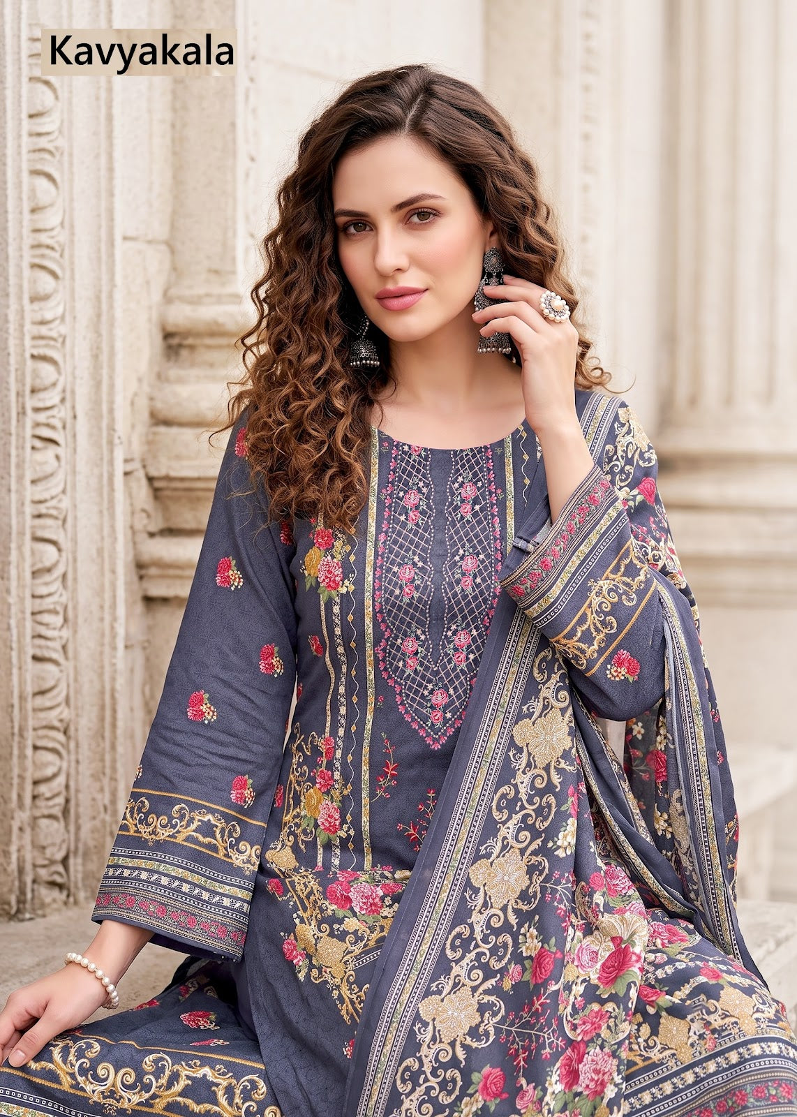 Needle Wonder Kavyakala Cotton Karachi Salwar Suits Manufacturer India