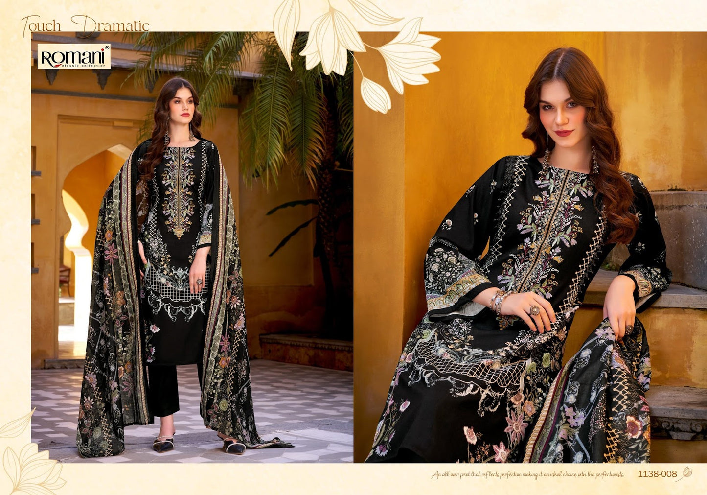 Needle Wonder Vol 9 Romani Mix Cotton Karachi Salwar Suits Manufacturer India