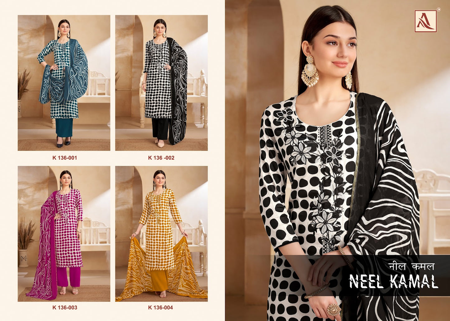 Neel Kamal Alok Zam Pant Style Suits Wholesale Price