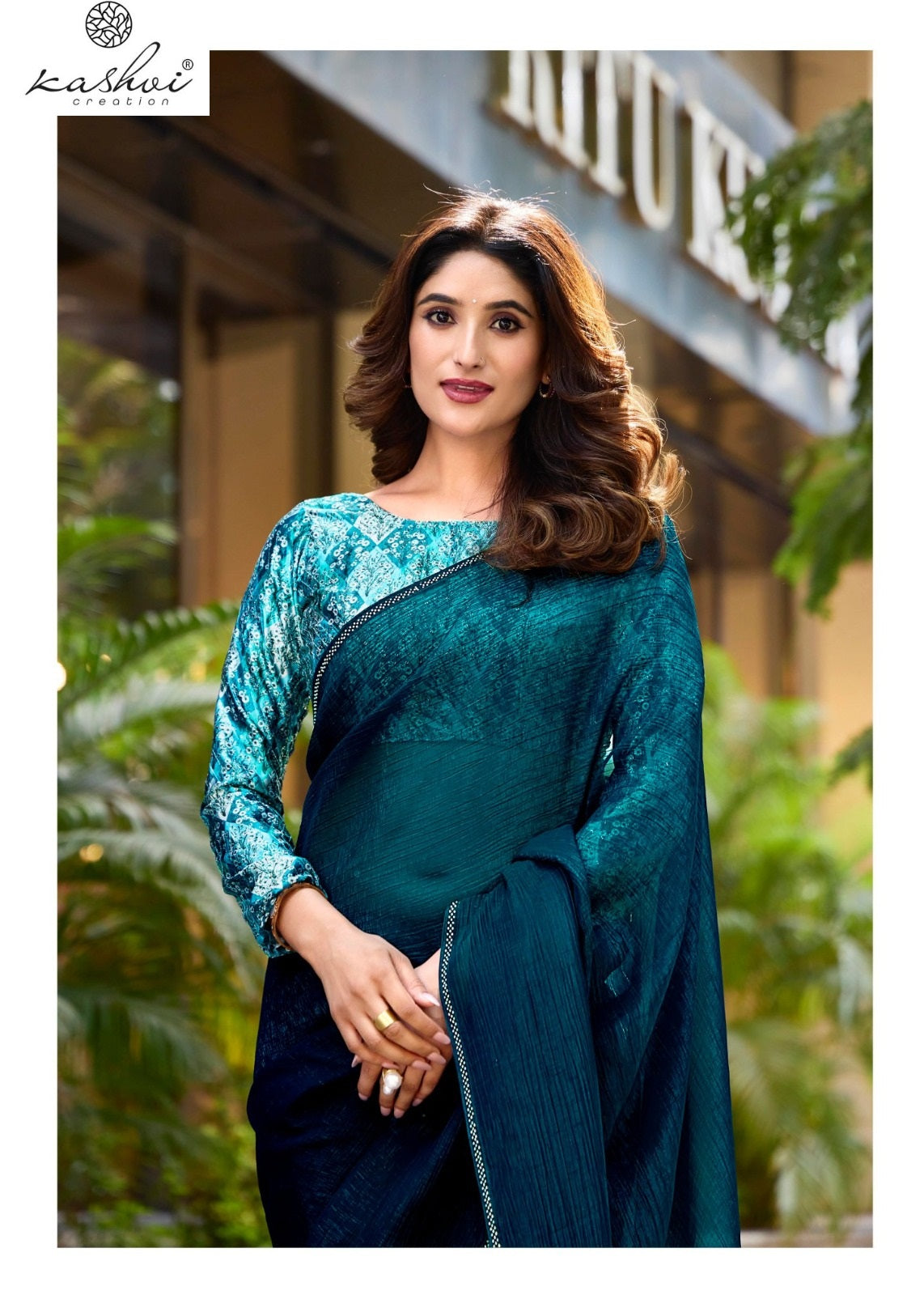 Neel Vol 14 Kashvi Creation Satin Sarees Wholesaler Gujarat