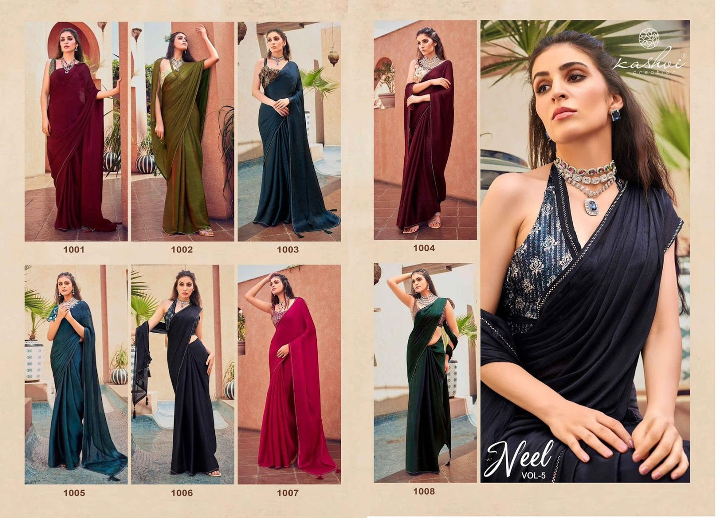 Neel Vol 5 Kashvi Creation Mono Satin Sarees