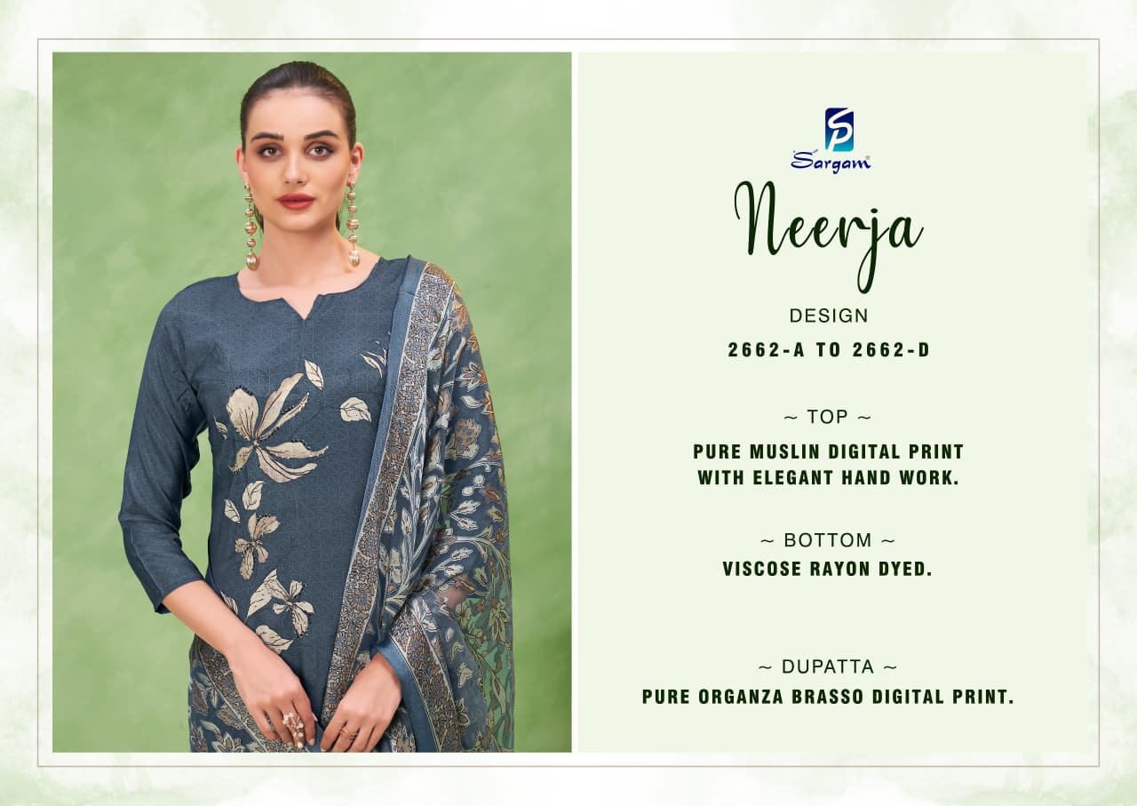 Neerja Sargam Prints Pure Bemberg Pant Style Suits Wholesaler Gujarat