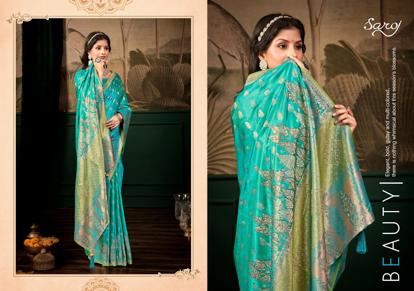 Neeyati Satin Saroski Vol 2 Saroj Silk Sarees Exporter Ahmedabad