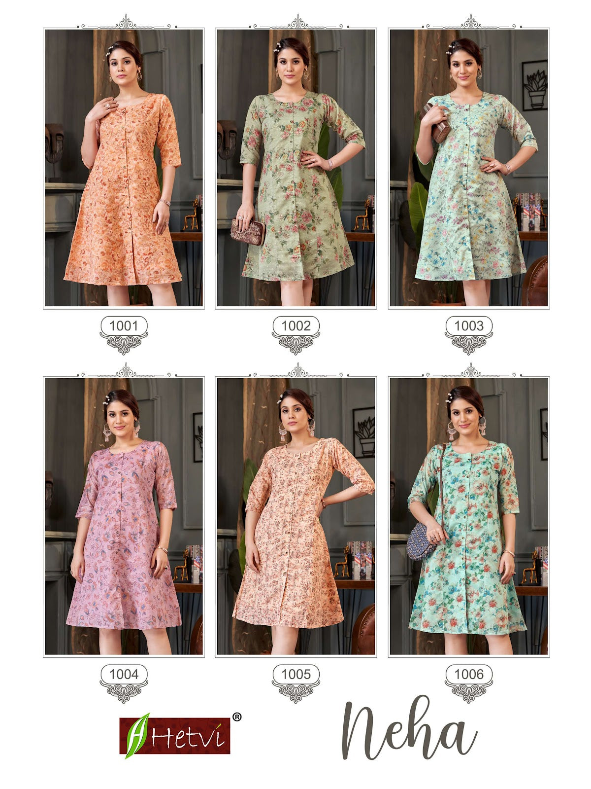 Neha Hetvi Chanderi Knee Length Kurtis