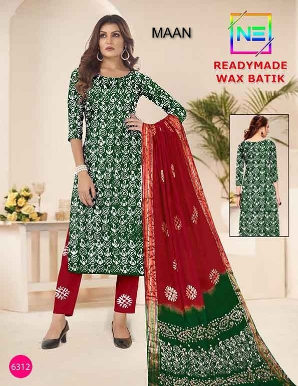 Nemi Wax Batik Vol 6 Maan Pure Cotton Readymade Pant Style Suits Exporter Ahmedabad