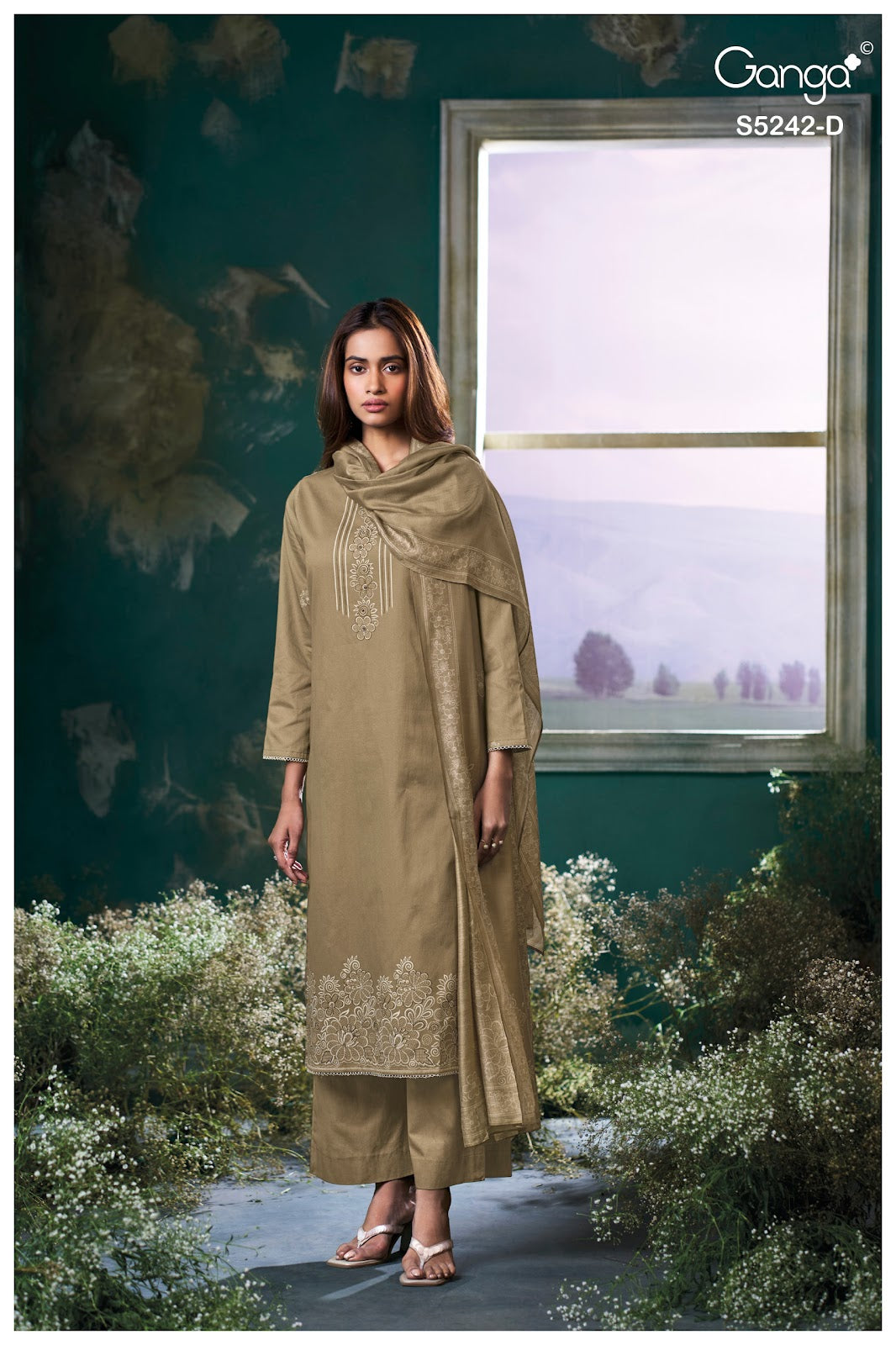 Nevianka S5242 Ganga Corduroy Pant Style Suits Manufacturer Gujarat