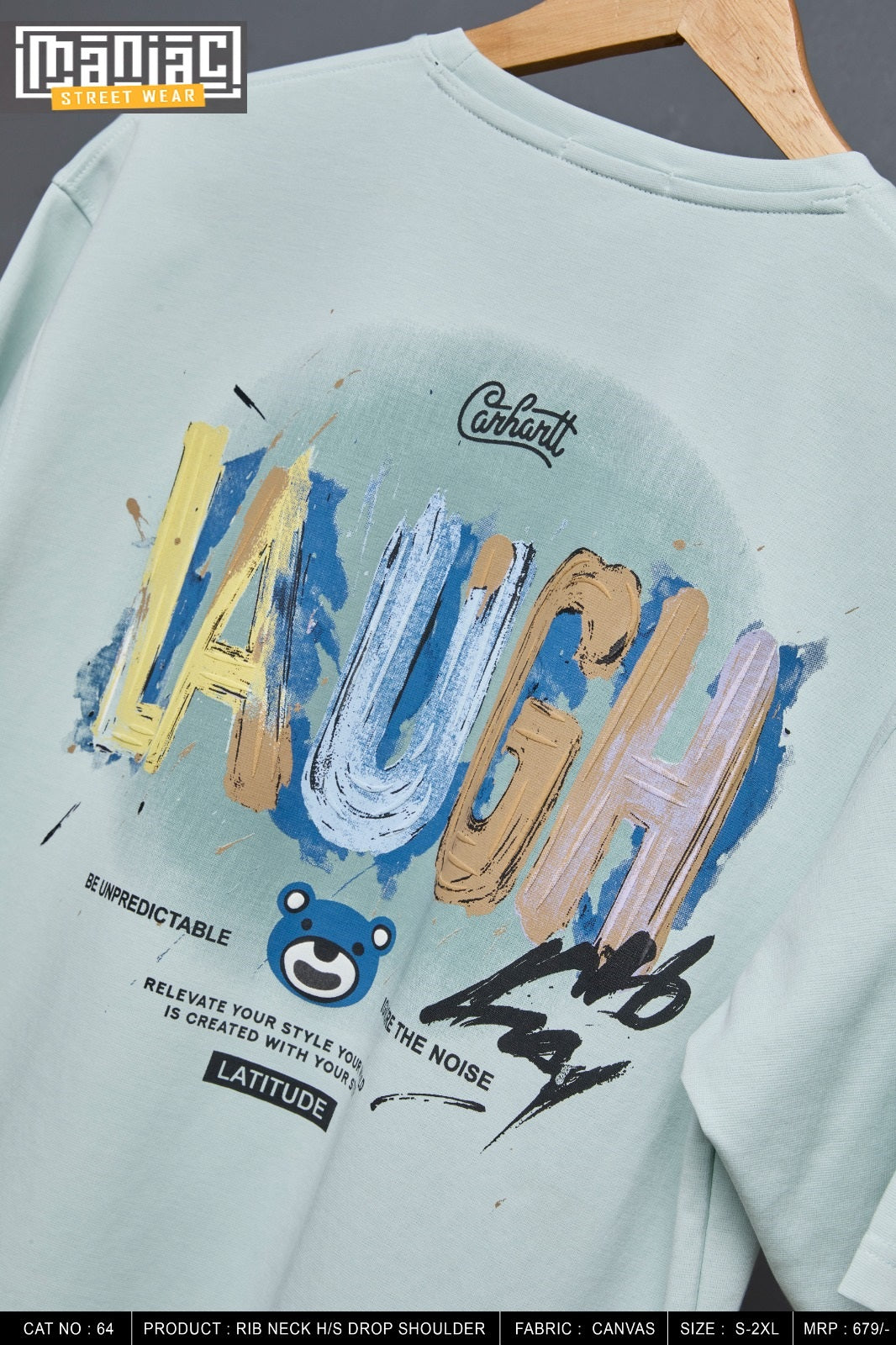 New Cat 64 Maniac Canvas Mens Tshirts Exporter India