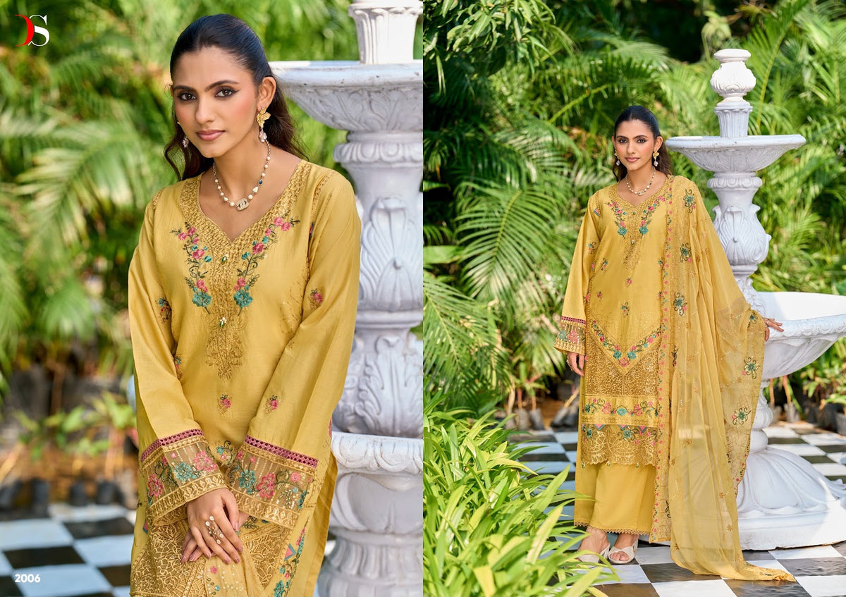 New Colors Elaf Exclusive 2 Deepsy Lawn Pakistani Patch Work Suits Wholesale Price