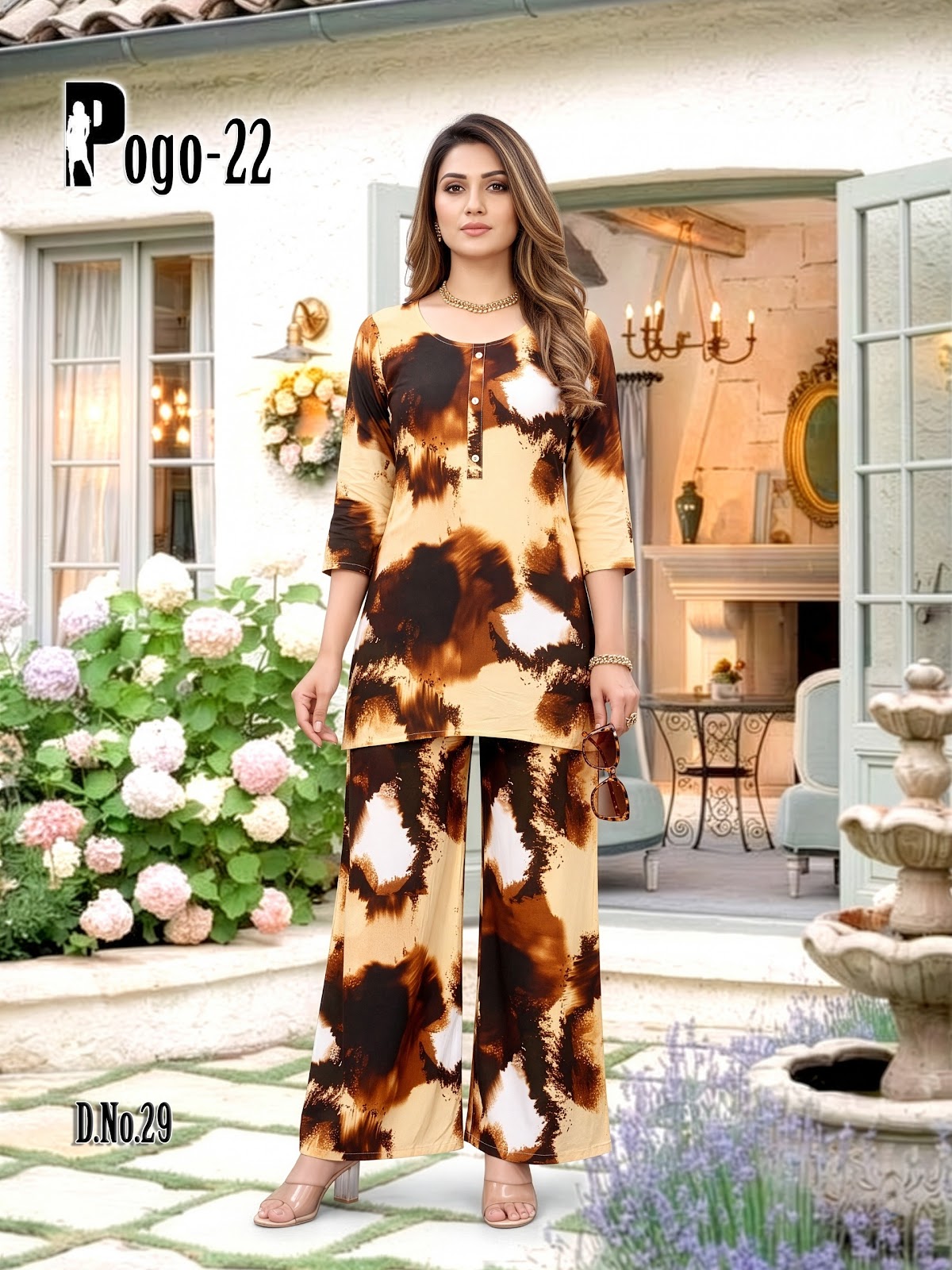 New Colors Pogo 22 Prmnt Rayon Co Ord Set Exporter Gujarat