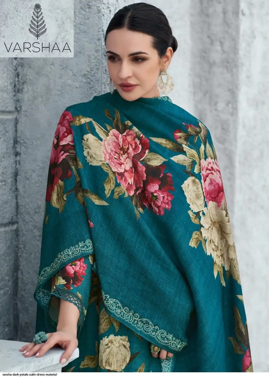 New Dark Petals Varshaa Viscose Pashmina Suits Supplier Gujarat
