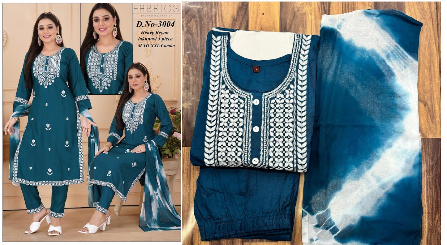 New Design 1307 Salas Rayon Readymade Pant Style Suits Supplier