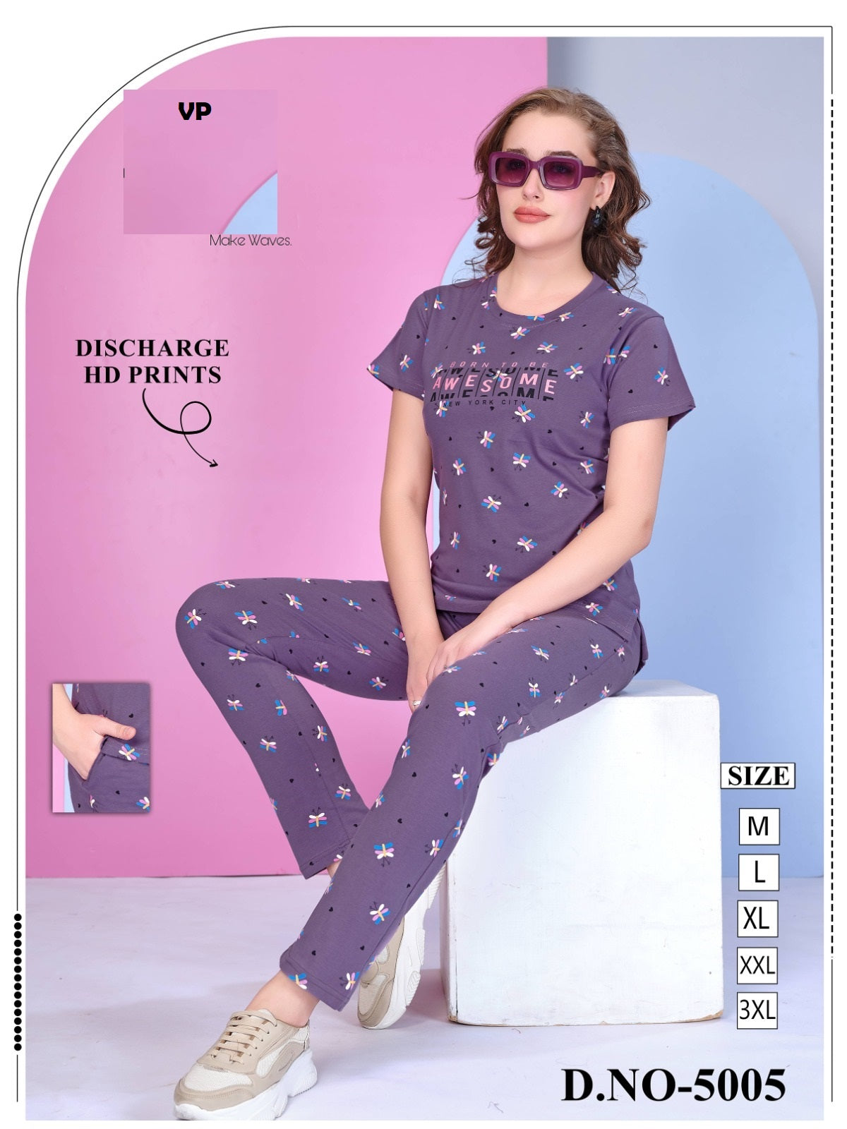 New Design 5005 Vp Pyjama Night Suits Wholesaler Ahmedabad