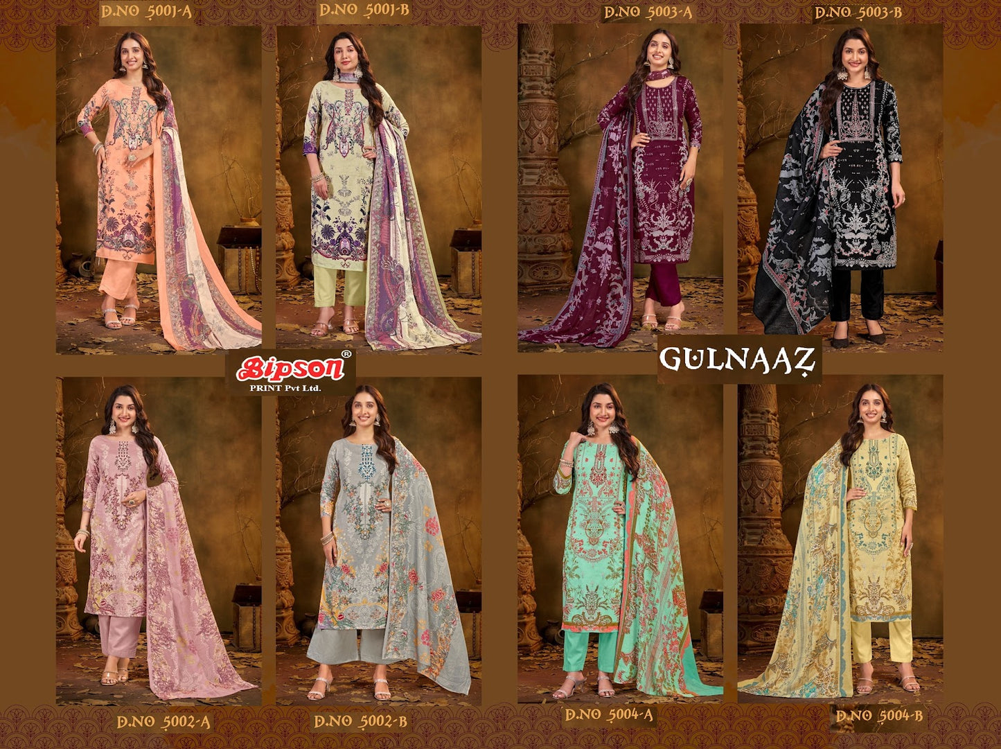 New Gulnaaz Bipson Prints Pure Cotton Pant Style Suits Wholesale