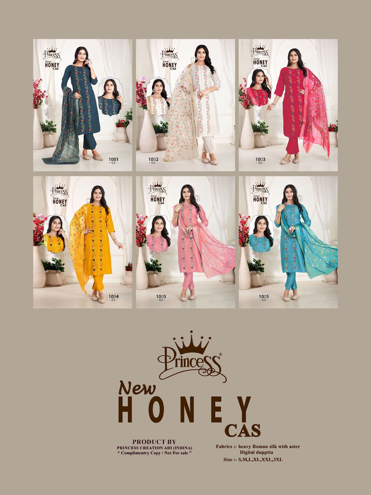 New Honey Princess Creation Roman Silk Readymade Pant Style Suits Wholesale Price