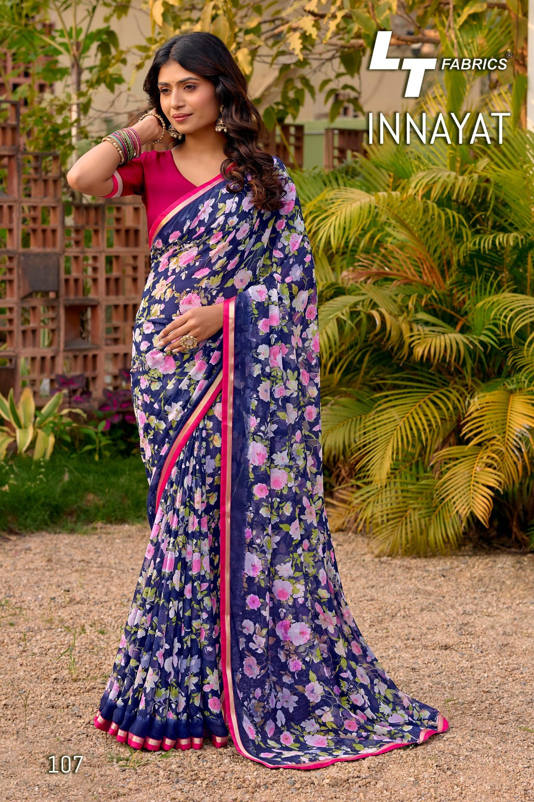 New Innayat Lt Fabrics Chiffon Sarees Wholesale