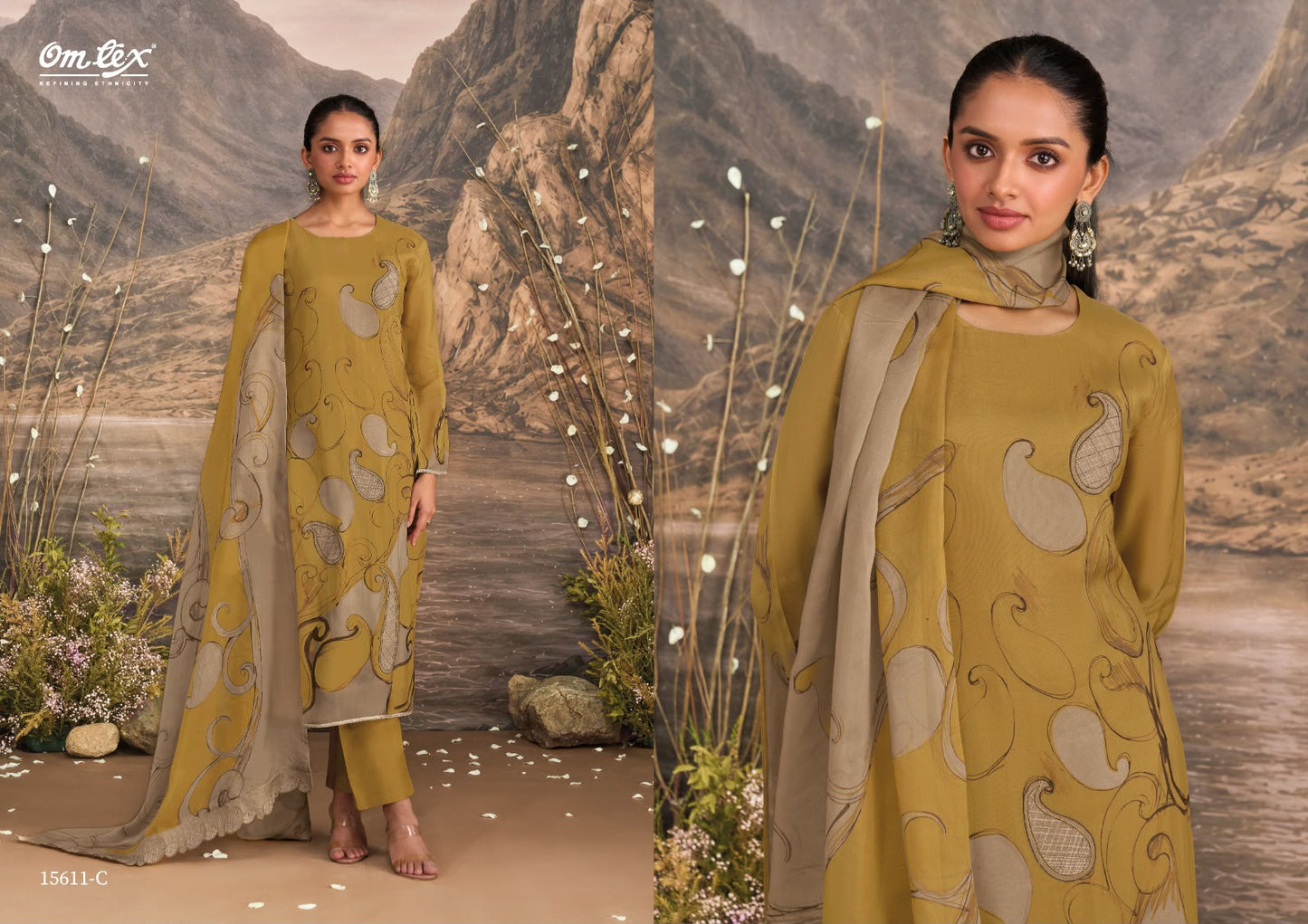 New Marina Omtex Organza Pant Style Suits Wholesaler India