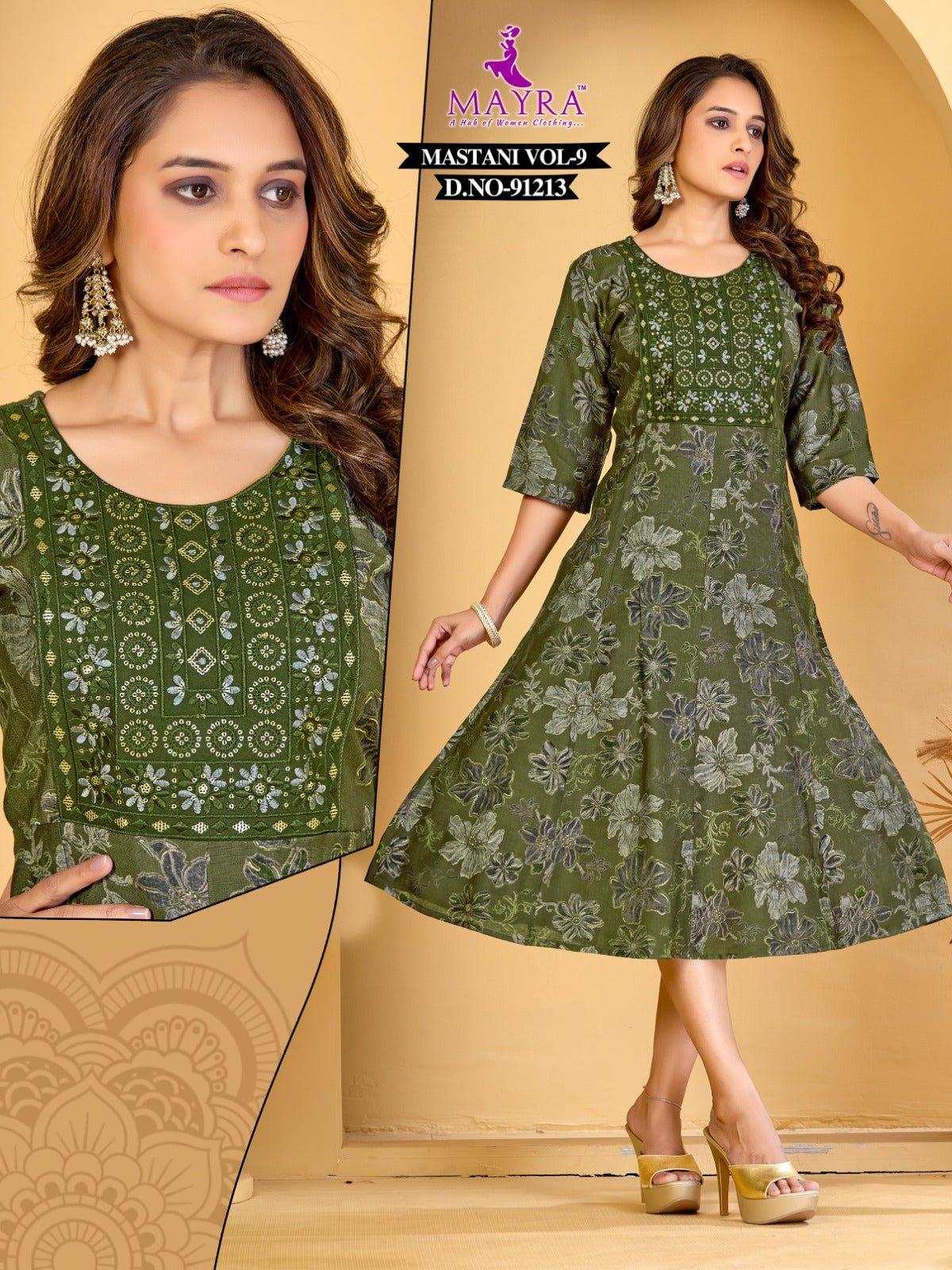 New Mastani Mayra Vetican Anarkali Kurtis Manufacturer Ahmedabad