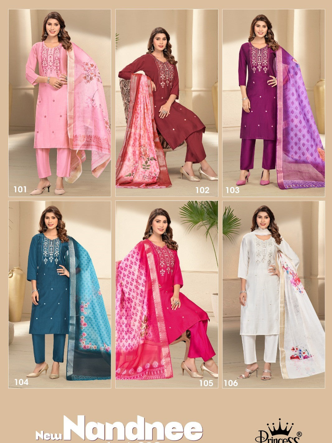New Nandnee Princess Creation Vetican Readymade Pant Style Suits Wholesale Price