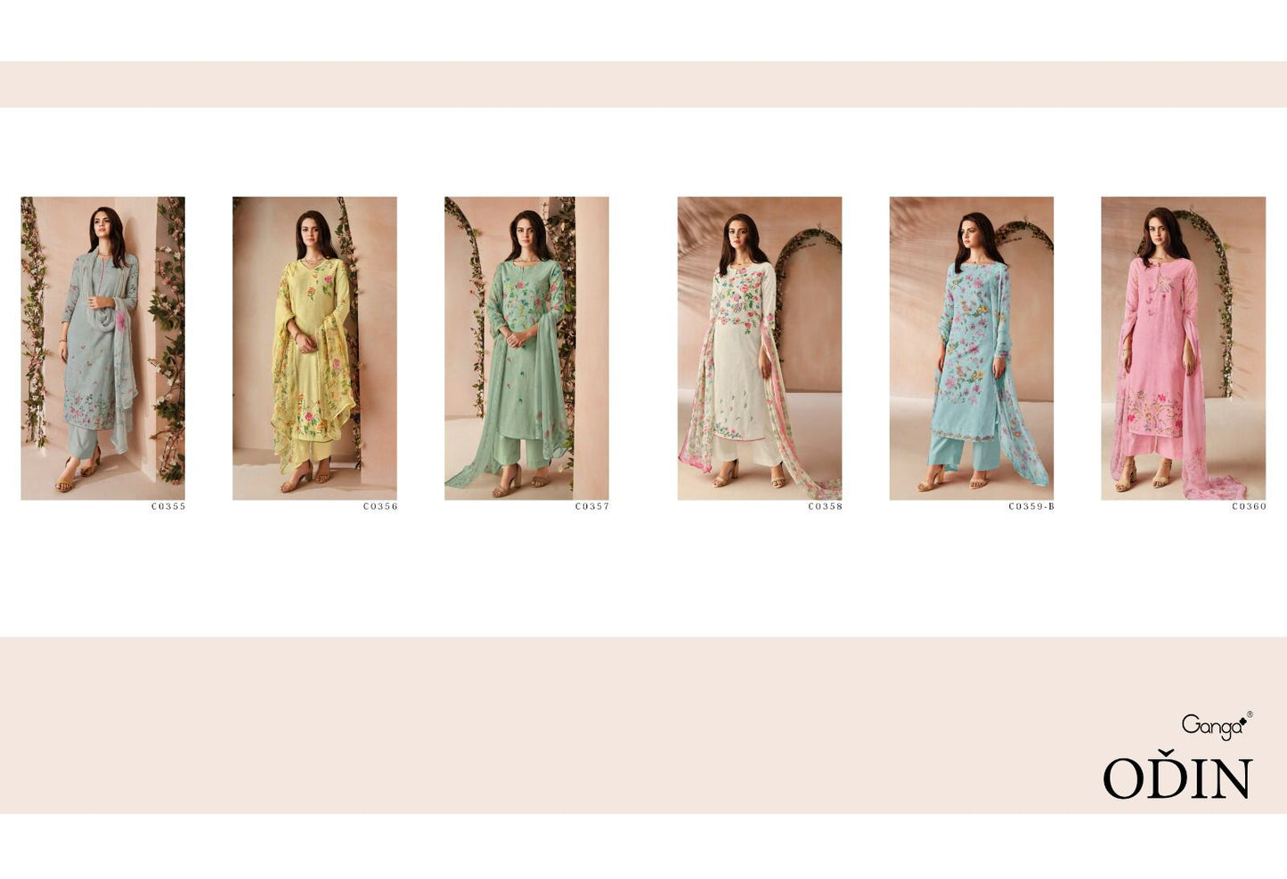 New Odin Ganga Premium Cotton Plazzo Style Suits Wholesale Rate