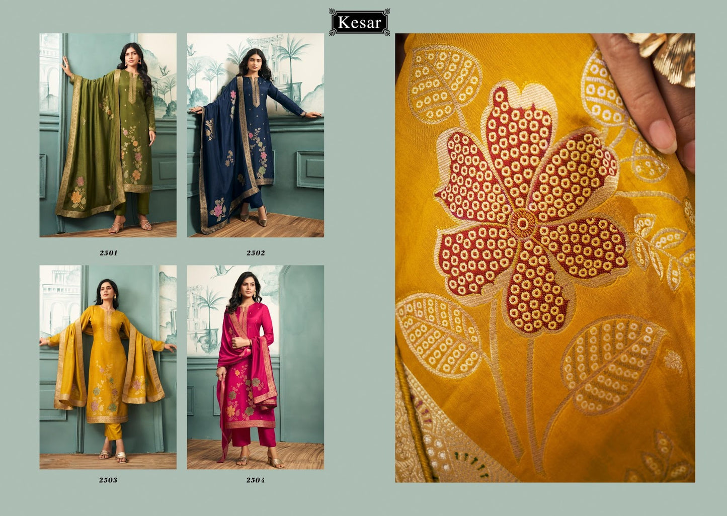 New Parijat Kesar Pant Style Suits Exporter India