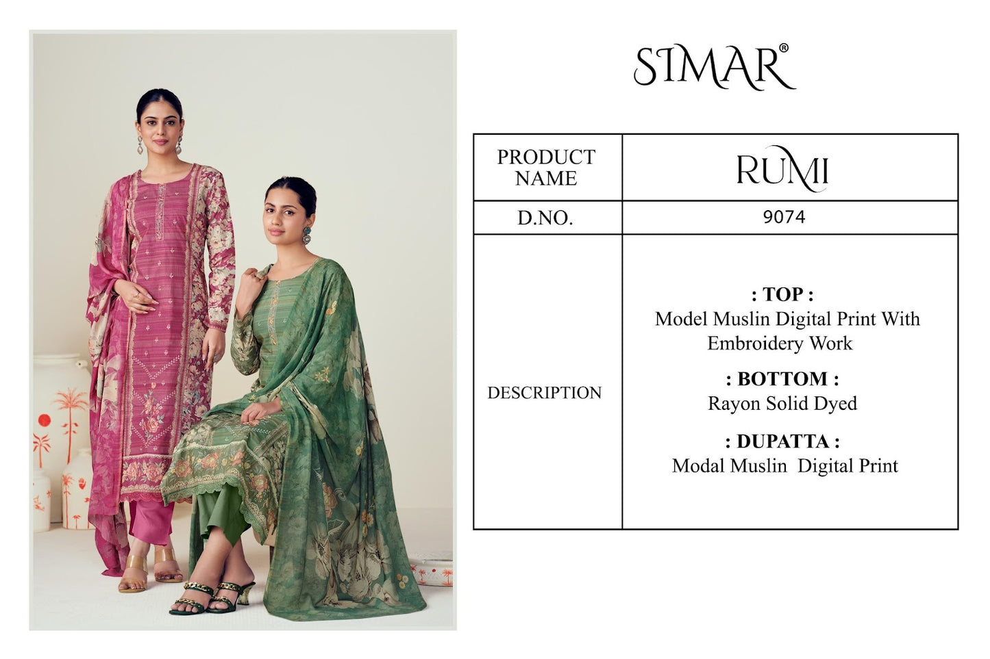 New Rumi Simar Modal Pant Style Suits Wholesaler Ahmedabad