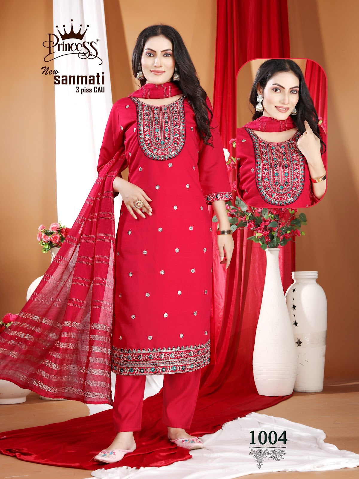 New Sanmati Princess Creation Vetican Readymade Pant Style Suits Manufacturer India