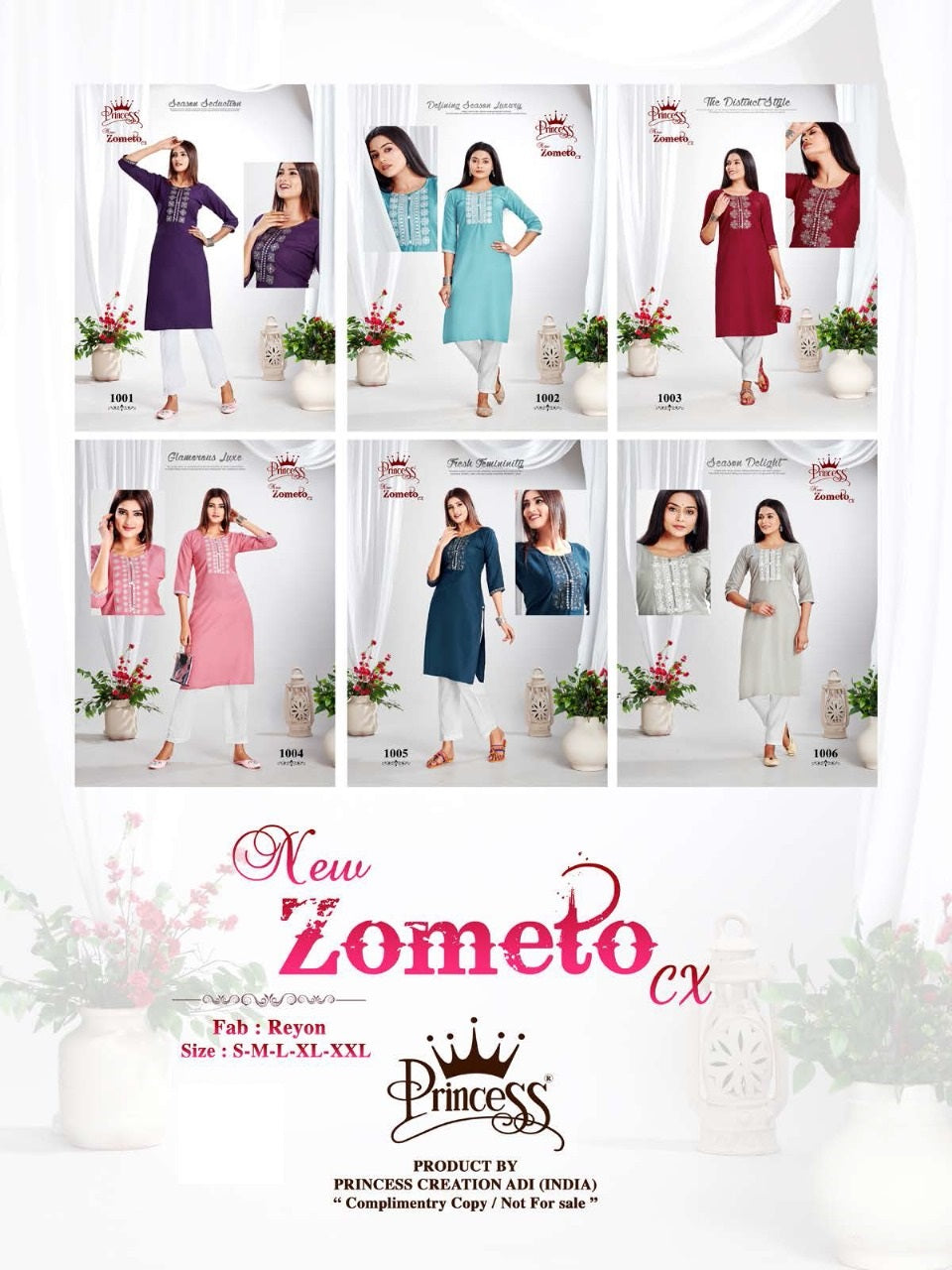 New Zomato Cx Princess Creation Heavy Rayon Knee Length Kurtis