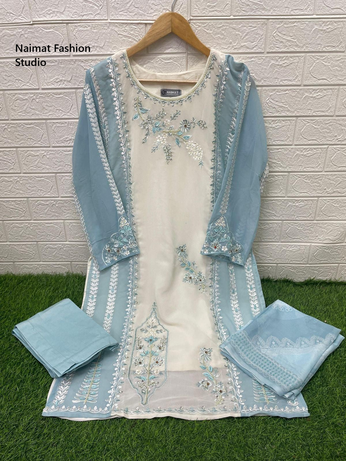 Nfs 1122 New Colour Naimat Fashion Studio Georgette Pakistani Readymade Suits Wholesaler Ahmedabad