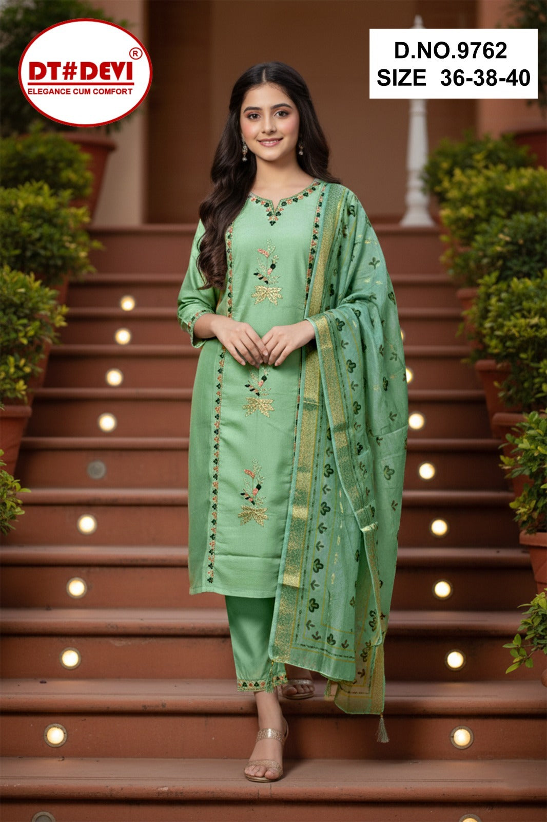 Nidhisha 1 Dn 9762 Dt Devi Vetican Silk Girls Readymade Pant Suits Wholesale Price