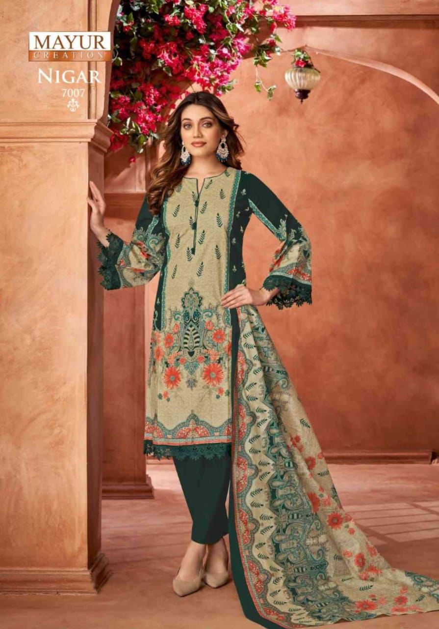 Nigar Vol 7 Mayur Creation Cotton Karachi Salwar Suits Exporter India