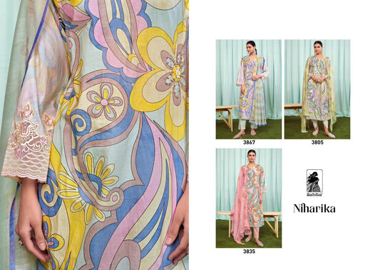 Niharika Sahiba Cotton Lawn Pant Style Suits Exporter Gujarat