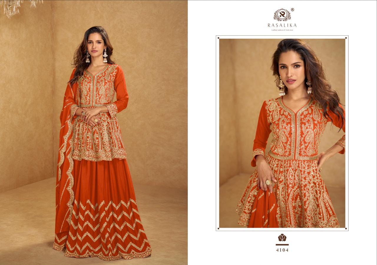 Nikhaar Rasalika Chinnon Silk Readymade Lehenga Choli Wholesale